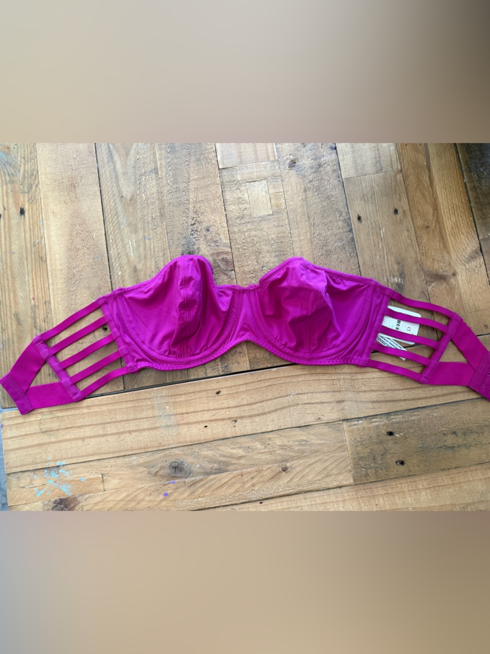 Strappy Hot Pink Balconette Bra